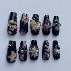 Deftones Inspired Nails, Academia Aesthetic Nails, Radiohead Nails, Aesthetic Nails Acrylic, Aesthetic Nails, Goth Nails, Grunge Nails, Pretty Gel Nails, Really Cute Nails