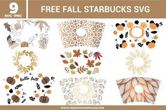 free fall starbuck's svg cut files for silhouettes and paper crafts