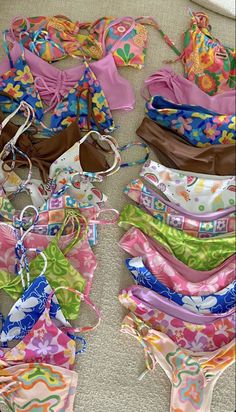 Pile Of Bikinis, Summer Aesthetic Bathing Suit, Summer Bathing Suits Aesthetic, Coconut Girl Bathing Suit, Ocean Girl Aesthetic Outfits, Summer Needs Products, Cute Swimming Suits Aesthetic, Cute Swimsuit Aesthetic