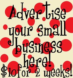 an advertise for small business is shown in black and red dots on a white background