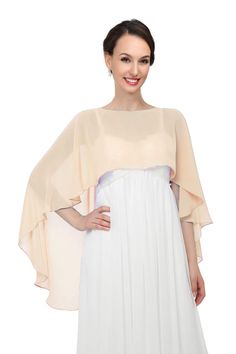 PRICES MAY VARY. Wear this capes with your any dress, it's very elegant and hits lots of compliments. Useing this sheer and stylish shawl wraps for a bridesmaid dress, you will be complimented on this style and look beautiful. Perfect for eveningwear that for whatever reason requires some modesty up top. It is the sheer fabric used in non high end eveningwear. There are several different ways to wear this capelets cover up: all to the back, over the shoulder, or as shown. you can use it to dress Chiffon Shrug, Bridal Capelet, Chiffon Cape, Mens Cashmere Scarf, Evening Shawls, Long Shawl, Chiffon Shawl, Wedding Cape, Chiffon Evening Dresses