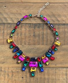 🍃Beautiful Multicoloured Glowing Mishka statement piece 🍃Lobster claw closure  🍃 150 grams in weight Mariana Jewelry, Black Necklace Statement, Unusual Necklace, Contemporary Necklace, Colorful Necklace, Necklace Colorful, Statement Bib Necklace, African Necklace, Felt Jewelry