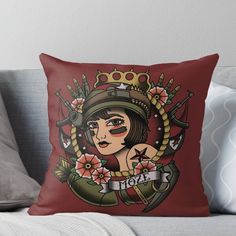 Super soft and durable 100% spun polyester Throw pillow with double-sided print. Cover and filled options. Probably one of my favorites. Our Vladof girl. Borderlands, S Tattoo, Tattoo Style, My Favorites, Toffee, Pillow Sale, Double Sided, Throw Pillow, Bee