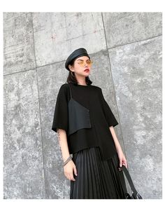 Sku CY-!60381 Material >50%Linen , Cotton-blend Style Loose , Short Sleeves , Irregularity Feature Split-joint Neckline Round-neck Occasion Casual , Original Creation Seasons Summer Type T-Shirts Tops Color BLACK Size M,L,XL Model's weight:52kg Model's height:166cm（65.4 inches) Please consult the size chart we provide for this item's measurements to help you decide which size to buy.Please note: There may be 1-3cm differ due to manual INCH Neckline Bust Waist Sleeve Hips Length Sleeve Opening M 7.48 44.09 43.31 16.93 22.05 21.26-37.40 13.39 L 7.87 45.67 44.88 17.32 22.83 21.65-37.80 14.17 XL 8.27 47.24 47.24 18.11 23.62 22.05-38.19 14.96 Hip Length, T Shirt Top, Length Sleeve, Cold Shoulder Dress, Round Neck, Cotton Blend, Short Sleeves, T Shirts, The Originals