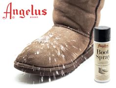 "FOR SALE IS THIS 5 1/2 ounce AEROSOL SPRAY CAN OF ANGELUS BOOT SPRAY FOR SHEEPSKIN ARTICLES MPN 852-05-000 UPC# 086366852057. FORMULATED FOR SHEEPSKIN ARTICLES, SHOES AND BOOTS LIKE UGG, EMU AND OTHER SHEEPSKIN FOOTWEAR. THIS ANGELUS BOOT SPRAY DELIVERS AN EASY TO APPLY AEROSOL SPRAY PROTECTIVE COATING THAT REPELS WATER, STAINS, SOIL, MOISTURE, ETC. EXCELLENT ON ALL SHEEPSKIN ITEMS. IDEAL FOR BOOTS, SHOES, JACKET, HANDBAGS, SUEDE AND SIMILAR ITEMS. ANGELUS QUALITY, USA MADE IN SANTE FE SPRINGS, Waterproof Spray, Waterproof Suede Boots, Polish Posters, Aerosol Spray, Sheep Skin, Shoe Polish, Sheepskin Coat, Sheepskin Boots, Shoes And Boots