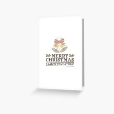 merry christmas quality family time greeting card