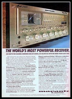 an advertisement for the world's most powerful receiver, with information about its features