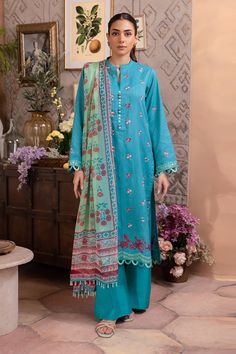 Zellburry Shirt Shalwar Dupatta 1115 Essential Summer Lawn Collection 2024 Blue Printed Unstitched Wedding Suit, Blue Printed Lawn Suit For Wedding, Blue Printed Unstitched Suit For Festive Occasions, Printed Cambric Lawn Suit For Wedding, Festive Blue Printed Unstitched Suit, Festive Traditional Wear With Digital Print And Long Sleeves, Green Cambric Unstitched Suit With Digital Print, Festive Long Sleeve Traditional Wear With Digital Print, Wedding Cambric Lawn Suit Printed