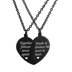 PRICES MAY VARY. 【Please note that if there is a problem with the product,please contact us and we will solve it in time】💖Basic Information:Material: stainless steel; Size: Length of the necklace is 18 inches; Form:2PCS Split heart engraved Best Friend Gifts for Teen Girls BFF Friendship Necklaces best friend gifts for women best friend necklaces for 2 💖Special design: The necklaces seperate and it comes in two parts for two people 💖Great Gifts: Heart matching necklace are Ideal and special g Double Heart Stainless Steel Necklace For Anniversary, Stainless Steel Double Heart Necklace For Anniversary, Mother's Day Double Heart Stainless Steel Necklace, Valentine's Day Double Heart Stainless Steel Necklace, Valentine's Day Stainless Steel Double Heart Necklace, Double Heart Stainless Steel Necklace For Gift, Stainless Steel Double Heart Necklace For Mother’s Day, Gift Double Heart Stainless Steel Necklace, Black Stainless Steel Necklace For Valentine's Day