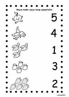 a worksheet with numbers and pictures for children