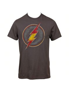 This is the classic and officially licensed Flash Distressed Red and Yellow Symbol T-Shirt. The one, the only... Barry Allen (or Wally West, if you're still peeved about the whole return of Barry Allen thing) Flash Logo T-Shirt. It's made from 100% liquid Speed Force..er....100% Cotton and it's good for...running!  Fast!Flash Distressed Red And Yellow Symbol T-Shirt Grey Casual  Short Sleeve  Colorblock,Graphic    Men Clothing, size features are:Bust: ,Length: ,Sleeve Length: Running Fast, Speed Force, Flash Logo, Wally West, Barry Allen, Red And Yellow, Men Clothing, Logo T Shirt, Tshirt Logo