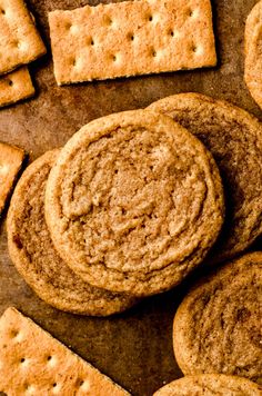 cookies and crackers on a baking sheet