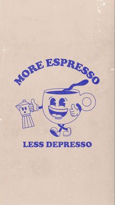 More Espresso Less, Affiches D'art Déco, Coffee Illustration, Plakat Design, Wallpaper Pastel, Collage Wall, Art Collage Wall, Retro Illustration, Room Posters