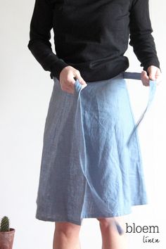 Linen Wrap Skirt, Knee Length Circle Skirt - Etsy Norway Fitted Linen Wrap Skirt With Lining, Casual Linen Wrap Skirt For Spring, Spring Linen Wrap Bottoms, Spring Cotton Wrap Skirt, Casual Linen Long Wrap Skirt, Linen Wrap Skirt, Skirt Knee Length, Linen Skirt, Circle Skirt