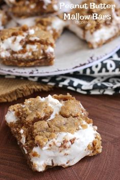 some desserts are sitting on a plate and ready to be eaten by someone else