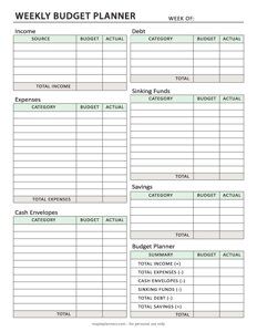 a printable weekly budget planner is shown in the middle of a page with numbers on it