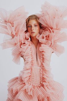 SS 21 LOOKS Blush Outfit, Gingham Mini Dress, Little Pink Dress, Dress 2022, Pink Lake, Peach Fuzz, Color Crush, Ruffle Mini Dress, Rose Color