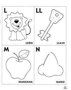 the letter n worksheet with pictures of animals, letters and an apple on it