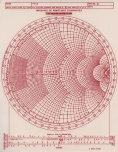 a red and white diagram with lines on it