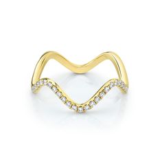 White Diamond Squiggle Ring – Marrow Fine Modern Twist Yellow Gold Diamond Ring, Modern Twist Open Band Diamond Ring In Yellow Gold, Marrow Fine, Gem Rings, Stackable Engagement Ring, Future Engagement Rings, Twisted Band, Unique Wedding Bands, Ring Collection