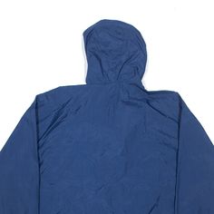 Item is in good used condition. >Size: L >Armpit To Armpit: 25" >Armpit To Cuff: 20" >Collar To Hem: 28" Urban Blue Windbreaker With Adjustable Hood, Urban Blue Hooded Jacket For Outdoor Activities, Blue Urban Hooded Jacket For Outdoor Activities, Urban Style Blue Hooded Jacket For Outdoors, Urban Blue Windbreaker For Outdoor, Urban Style Blue Windbreaker For Outdoor Activities, Blue Windbreaker With Adjustable Hood For Hiking, Blue Hiking Windbreaker With Adjustable Hood, Harvard Square