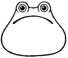 a black and white image of a frog face