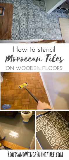 how to stencil moroccan tiles on wooden floors with the words how to stencil moroccan tiles on wood floors