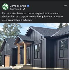 an instagramted post from james hardie about his home renovation