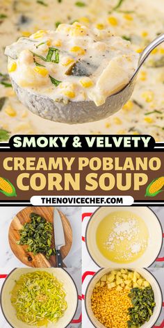 creamy potato corn soup with cream and velvetty in it is an easy dinner recipe that's ready in under 30 minutes