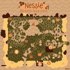 the map for nessie, which is located in an area with trees and houses