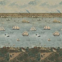 an image of a painting of ships in the water