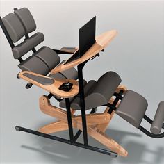 A special chair for long hours with computer work Modern Home Office Furniture, Cnc Furniture, Ergonomics Furniture, Furniture Details Design, Office Chair Design, Metal Furniture Design, Work Chair, Folding Furniture, Wood Furniture Diy