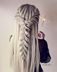 Day Hairstyles, Long White Hair, Cute Braided Hairstyles, Best Wedding Hairstyles, Braided Hairstyles Updo, Trending Hairstyles, Grunge Hair