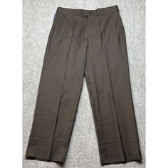 Stafford Mens Dress Pants Brown Pockets Pleated Comfort Waistband Zip 36x29 New Please Review All Pictures For Measurements To Ensure Proper Fit. Brand: Stafford Style: Dress Pants Size: 36 Inseam: 29 Color: Brown Material: Polyester Blend Features: Pockets Sold As Pictured. Thanks For Looking! Please Feel Free To Offer On Multiple Items And Also Take Advantage Of Combined Shipping! Check Back Regularly As New Items Are Added Daily. Brown Full-length Dress Pants With Welt Pockets, Dark Brown Dress Pants, Style Dress Pants, Dress Pants Mens, Mens Dress Slacks, Dark Grey Dress Pants, Dark Brown Dress, Brown Dress Pants, Fitted Dress Pants