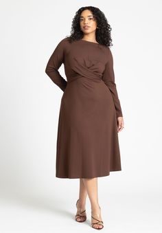 Ponte Twist Detail Dress Empire Waist Dress, Date Night Dresses, Dress 16, Classic Dress, Workwear Dress, 15 Dresses, Fitted Bodice, Dress Details, Evening Wear