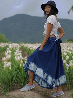 Boho Skirt Pants Indigo Dyed Skirt Pants Shibori Pants | Etsy Shibori Clothing, Indigo Clothing, Blue Cotton Skirt, Light Blue Skirts, Maxi Skirts Summer, Bow Skirt, Indigo Color, Hippie Skirts