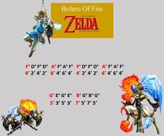 the legend of zelda font and numbers are displayed in this screenshot from the game