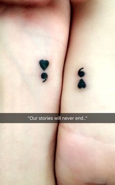 two small black hearts tattoo on the back of their thighs, one is for best friend tattoos that are genius and touching