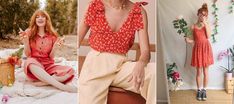 6 Colors to Rock This Summer - How to be a Redhead Shades Of Dark Blue, Summertime Outfits, Bright Hair, Warm Red, Pink Tone, Pop Of Color, Light Blue Denim, White Summer, Light Denim