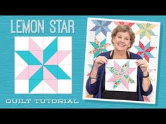 the lemon star quilt pattern is featured in this video