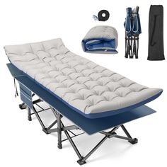 an image of a bed set up with accessories