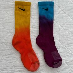 Nike 2-Pack Socks Never Worn/No Tags Nike Orange, Nike Accessories, Orange And Purple, Color Orange, Hosiery, 2 Pack, Nike Women, Socks, Women Accessories