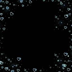 a black background with hearts and stars in the center, as well as space for text