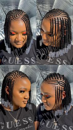 Flip over Fulani braids with beads Flip Over Fulani Braids, Fulani Braids Hairstyles, Hair Braid Designs, Latest Hair Braids, Short Box Braids Hairstyles, Feed In Braids Hairstyles, Box Braids Hairstyles For Black Women, Protective Hairstyle