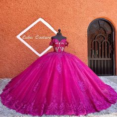 Fushia Quinceanera Dresses, Magenta Quinceanera Dresses, Hot Pink Quince Dress, Hot Pink Quince, Quincenera Dress, Hot Pink Quinceanera Dresses, Fuschia Pink Dress, Royal Blue Quince, Vestido Charro