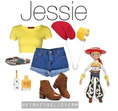 the doll is dressed up as a cowboy and has her name on it's shirt