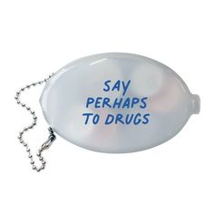 "say perhaps to _ _ _ _ _" DETAILS // * Size: 3 x 2 * Material: transparent vinyl * Feature: silver ball chain * Printing: UV printed * Ink: blue Coin Pouch Keychain, Key Chains Aesthetic, Unique Sayings, Rich Aunt, Cool Gift Ideas, Swift Concert, Unique Wallets, Take My Money, Cute Little Things