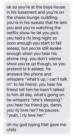 the text message that someone wrote to her