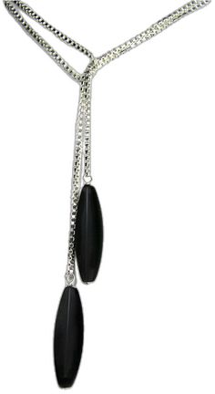 Sleek Black Jewelry For Formal Occasions, Modern Adjustable Drop Jewelry, Sleek Sterling Silver Jewelry For Formal Occasions, Modern Black Necklace For Evening, Modern Formal Necklaces With Long Drop, Modern Long Drop Necklace For Formal Occasions, Modern Long Drop Necklaces For Formal Occasions, Elegant Black Teardrop Drop Necklace, Modern Black Lariat Jewelry