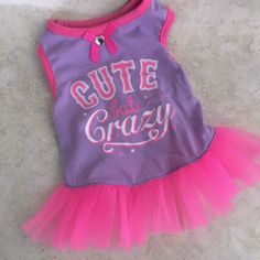 Med Crazy Pet Dress Cute But Crazy Medium 17”- 20” Girth New Sf/Pf Home Dog Cooling Vest, Rex Costume, Flamingo Costume, Dog Halloween Costumes, Pirate Costume, Dog Dresses, Small Dress